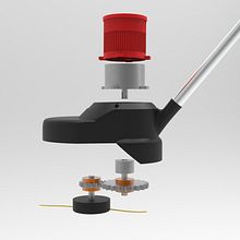 Desmalezadora eléctrica. Een project van  Ontwerp, Industrieel ontwerp, 3D,  3D-ontwerp y  3D-modellering van Gastón Rubiolo - 26.09.2021