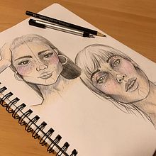 Meu projeto do curso: Caderno de retratos: explore o rosto humano Ein Projekt aus dem Bereich Skizzenentwurf, Zeichnung, Porträtzeichnung, Artistische Zeichnung und Sketchbook von Camila Braga - 29.04.2022