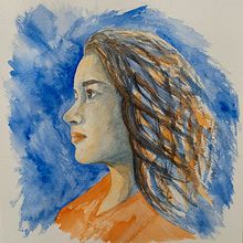 Il mio progetto del corso: Ritratto artistico ad acquerello. Un proyecto de Bellas Artes, Pintura, Pintura a la acuarela y Dibujo de Retrato de mariagiovanna_pagano - 27.04.2022