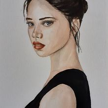 My project for course: Watercolor Portrait from a Photo. Traditional illustration, Watercolor Painting, and Portrait Drawing project by Annarita - 04.29.2022