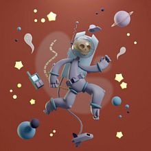 My project for course: 3D Character Creation in Blender. 3D, Character Design, 3D Modeling, 3D Character Design, and 3D Design project by Mariam Gharibashvili - 04.29.2022