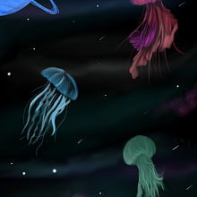 Medusas Espaciales. Un projet de Illustration traditionnelle de Cris Mora - 30.04.2022