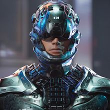 CYBER WARRIOR x28 BY OSCAR CREATIVO . 3D, 3D Animation, 3D Modeling, Design, 3D Character Design, 3D Design, Traditional illustration, Advertising, Digital Illustration, Digital Design, and Animation project by Oscar Creativo - 04.30.2022