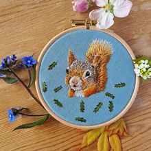 My project for course: Freehand Needle Painting: Embroider the Beauty of Wildlife. Un proyecto de Ilustración tradicional, Bordado y Diseño textil de Anne Rushworth - 29.04.2022