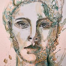 My project for course: Experimental Portraiture with Ink, Tea and Alcohol. Fine Arts, Painting, Drawing & Ink Illustration project by renwill935 - 04.30.2022