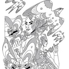 Alados 14. Traditional illustration, Design, and Fine Arts project by Profe - 05.01.2022