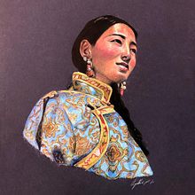 Tibet. Un proyecto de Ilustración tradicional, Diseño de personajes, Fotografía, Bellas Artes, Pintura, Dibujo a lápiz, Dibujo, Creatividad, Concept Art, Dibujo de Retrato, Dibujo realista, Dibujo artístico, Fotografía artística, Ilustración infantil, Instagram, Pintura al óleo y Autorretrato Fotográfico de Agatha - 29.04.2022