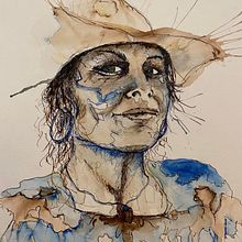 My project for course: Experimental Portraiture with Ink, Tea and Alcohol. Artes plásticas, Pintura, Desenho, Ilustração com tinta e Ilustração tradicional projeto de Alex Biggs - 01.05.2022