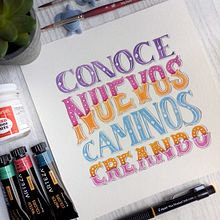 Mi Proyecto del curso: Lettering en acuarela a todo color. Un proyecto de Lettering, Pintura a la acuarela, H y lettering de Klau MT - 01.05.2022