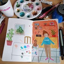 le même projet avec gouache. Un progetto di Illustrazione tradizionale, Pittura e Disegno di Séverine Creton - 02.05.2022