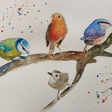 Mijn project van de cursus: Vogels illustreren met artistieke aquarel. Un proyecto de Ilustración tradicional, Pintura a la acuarela, Dibujo realista e Ilustración naturalista				 de nataya - 02.05.2022
