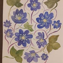 My project for course: Vibrant Floral Patterns with Watercolors. Traditional illustration, Pattern Design, Watercolor Painting, and Botanical Illustration project by Lelde - 05.02.2022
