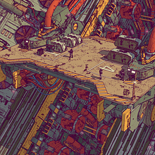 Heavy Elevator. Un proyecto de Ilustración tradicional, 3D e Ilustración digital de Calder Moore - 29.01.2019