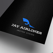 Arrendajo Azul: Jay Airlines Logo Design/ Branding Design. Un proyecto de Diseño, Br, ing e Identidad, Diseño gráfico y Diseño de logotipos de Valeria Cardona Gómez - 24.05.2022