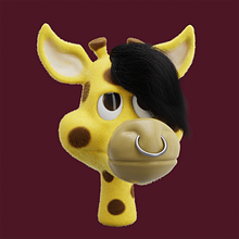 Girafa Emo. 3D Character Design, 3D, and 3D Modeling project by Murillo Cunha - 03.04.2022