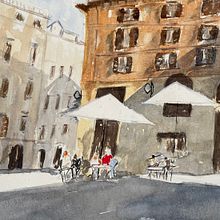 Mon projet du cours : Techniques modernes pour des paysages urbains à l'aquarelle . % amgrandjean tarafından hazırlanan Tablo, Sulubo, Ve a Resim projesi - 05.03.2022