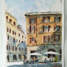 Mi Proyecto del curso: Técnicas modernas para paisajes urbanos en acuarela. Un proyecto de Pintura y Pintura a la acuarela de Julio Luján - 03.05.2022