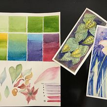 My project for course: Negative Watercolor Painting for Botanical Illustration. Projekt z dziedziny Trad, c, jna ilustracja, Malowanie akwarelą, R i sunek botaniczn użytkownika joanne.ritter - 04.05.2022
