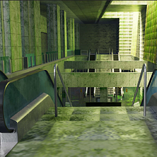 Estación abandonada. 3D, Design, Architecture, Game Design, Sculpture, 3D Modeling, Video Games, 3D Character Design, 3D Design, Game Design, Game Development, and Spatial Design project by Alejandro Urbiztondo Olmo - 05.03.2022