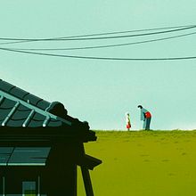 Yasujiro Ozu's Tokyo Story poster for Black Dragon Press. Un projet de Illustration traditionnelle , et Sérigraphie de Tom Haugomat - 04.05.2022