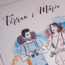 Ferran & Maria. Design, Traditional illustration, Events, and Character Design project by Àngela Machí - 05.26.2018