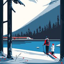 SNCF art print. Een project van Traditionele illustratie van Tom Haugomat - 04.05.2022