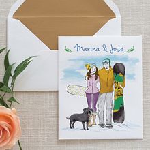 Marina & José. Traditional illustration, Design, and Events project by Àngela Machí - 08.11.2018
