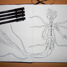 My project for course: Fantasy Sketchbook: Draw Characters from Imagination. Un proyecto de Ilustración tradicional, Creatividad, Dibujo y Sketchbook de Vendula Brunhoferová - 05.05.2022