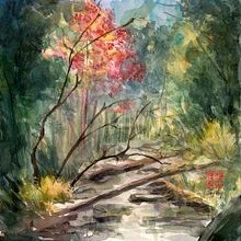 Landscapes in Fantasy. Un proyecto de Ilustración naturalista				, Pintura a la acuarela, Ilustración tradicional, Pintura, Ilustración botánica y Dibujo realista de Tony Moy - 06.05.2022