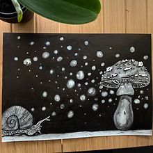 Mushroom Spores. Traditional illustration, Drawing & Ink Illustration project by Lo - 05.06.2022