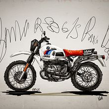  Bmw r 80 G/S. Un proyecto de Ilustración tradicional e Ilustración digital de Perdinande - 06.05.2022