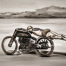 World record in Bonneville. Un proyecto de Ilustración tradicional de Perdinande - 06.05.2022