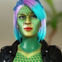Girl Reptile By Oscar creativo Ein Projekt aus dem Bereich 3D, 3-D-Animation, 3-D-Modellierung, Design von 3-D-Figuren, Werbung, Traditionelle Illustration, Design, Digitale Illustration, Digitales Design und Bildbearbeitung von Oscar Creativo - 06.05.2022