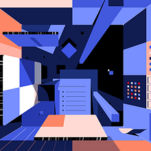 Stoke x Adobe - Creativity Meets Intelligence, Looping Animations. Traditional illustration, Design, Motion Graphics, Animation, 2D Animation, Digital Illustration, Stor, telling, Stor, and board project by Nuria Boj - 05.03.2020