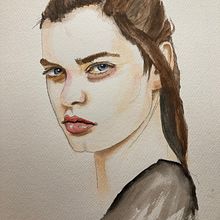 My project for course: Watercolor Portrait from a Photo. Traditional illustration, Painting, Watercolor Painting, and Portrait Drawing project by gjkase - 05.07.2022