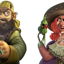 Padre e hija pirata. Un proyecto de Ilustración tradicional de Juan María Algaba Martínez - 08.05.2022