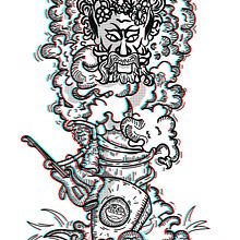 poster anaglifo. Traditional illustration, Design, Music, and 3D project by Marco Federici - 05.09.2022