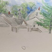 My project for course: Urban Sketching: Express Your World in a New Perspective. Un proyecto de Ilustración tradicional, Bocetado, Dibujo, Pintura a la acuarela, Ilustración arquitectónica y Sketchbook de cappiellolou - 10.05.2022