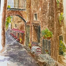 My project for course: Architectural Sketching with Watercolor and Ink. Un proyecto de Bocetado, Dibujo, Pintura a la acuarela, Ilustración arquitectónica, Sketchbook e Ilustración con tinta de cappiellolou - 10.05.2022