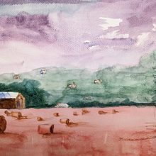 My project for course: Watercolor Landscapes: Experimental Tools and Techniques. Fine Arts, Painting, and Watercolor Painting project by Mary Brown Wisecup - 05.11.2022