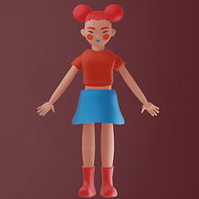 Mi proyecto del curso: Creación de personajes kawaii en 3D con Blender . Traditional illustration, Character Design, Digital Illustration, 3D Modeling, Manga, and 3D project by Fue Go - 05.11.2022