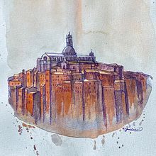 My project for course: Modern Techniques for Watercolor Cityscapes. Pintura, e Pintura em aquarela projeto de Zuzana Kochánková - 11.05.2022