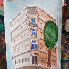 My project for course: Architectural Sketching with Watercolor and Ink Ein Projekt aus dem Bereich Skizzenentwurf, Zeichnung, Aquarellmalerei, Architektonische Illustration, Sketchbook und Illustration mit Tinte von Max Linden - 11.05.2022
