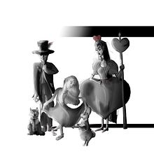 alice au pays de merveilles line up. Projekt z dziedziny Trad, c, jna ilustracja, Projektowanie postaci i Projektowanie graficzne użytkownika lua valle - 10.05.2022