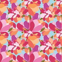 Vibrant Magnolias. Surface design project. Textile Design, and Digital Painting project by Lana Morbini - 05.11.2022