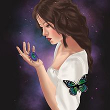 Mi proyecto del curso: Retratos digitales de fantasía con Photoshop. Projekt z dziedziny Trad, c, jna ilustracja,  R, sunek, Ilustracja c, frowa, Portret, R, sunek c, frow, Malarstwo c i frowe użytkownika Paola Hermosín - 11.05.2022