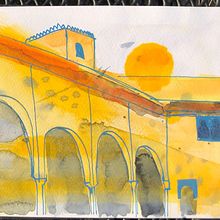 Mijn project van de cursus: Moderne urban sketching met gemengde technieken. Un projet de Illustration traditionnelle, Illustration architecturale, Peinture et Illustration à l'encre de floorwillemze - 12.05.2022