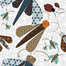 Don't Bug Me seamless pattern design—fabric/products. Traditional illustration, Textile Design, and Textile Printing project by Sandra Barnes - 05.12.2022