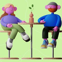 Peeping Tom joke. Traditional illustration, Motion Graphics, 3D, Animation, and Character Design project by Leanne Rule - 11.12.2021
