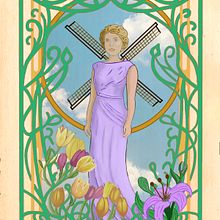 My project for course: Illustrated Portraits in Art Nouveau Style. Un progetto di Illustrazione tradizionale, Belle arti, Illustrazione digitale, Disegno di ritratti, Disegno artistico, Disegno digitale, Pittura digitale e Design di Trex winter - 25.04.2022